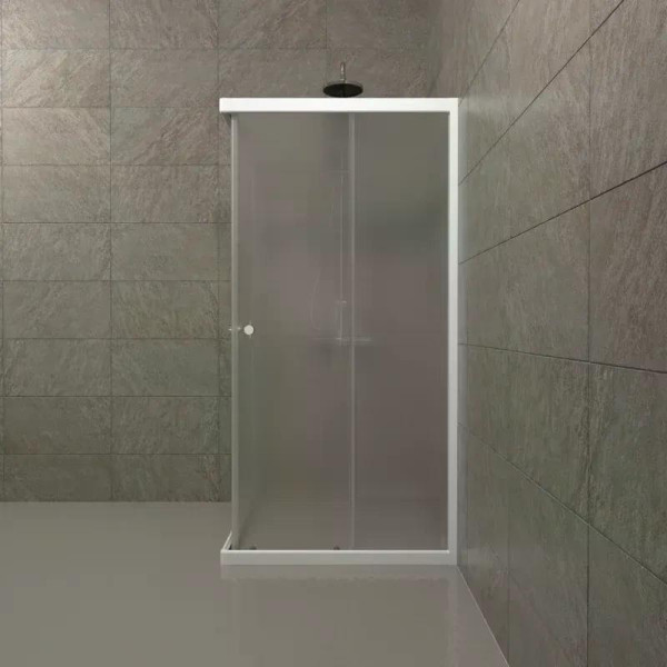 Душевой уголок Triton Вельвет 90x90  стекло матовое, профиль белый (DK362)