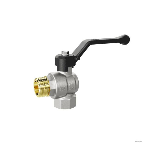 Кран угловой 1/2" ВН шаровый LD Pride (чёрная ручка) (LD 47.203.15) Кран угловой 1/2" ВН шаровый LD Pride (чёрная ручка) (LD 47.203.15)