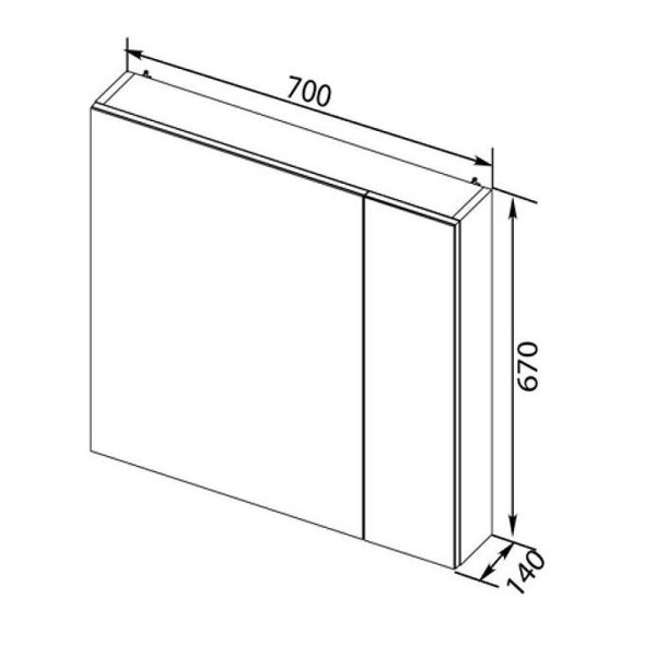 Зеркало-шкаф Aquanet Порто 70x67 белый (00241748)