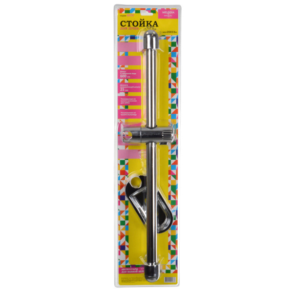 Душевая стойка Melodia с мыльницей d25, L=600 нерж., ABS, хром (MKP20033BL) Душевая стойка Melodia с мыльницей d25, L=600 нерж., ABS, хром (MKP20033BL)