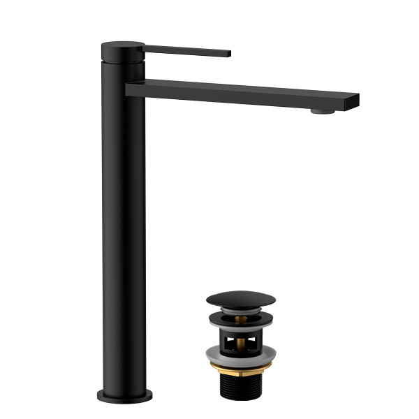 Смеситель для раковины Lemark Valday черный (LMF-8115B-BL)