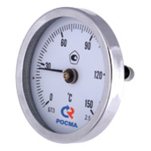 Термометр накладной РОСМА 1/2", 0-120