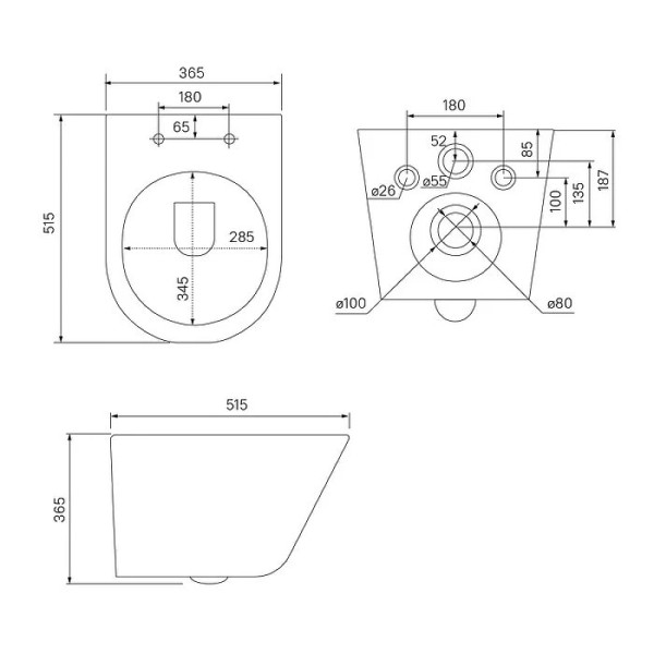 Унитаз подвесной Iddis Calipso (CALR3BMi25)