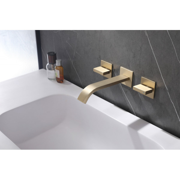 Смеситель для раковины Abber Wasserfall Золотой (AF8612G)