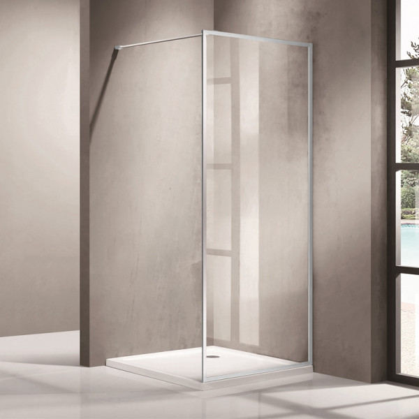 Душевая перегородка Azario Richmond Walk-in 100х200 прозрачное стекло цвет профиля серебро (AZ-NAG 6310 100)