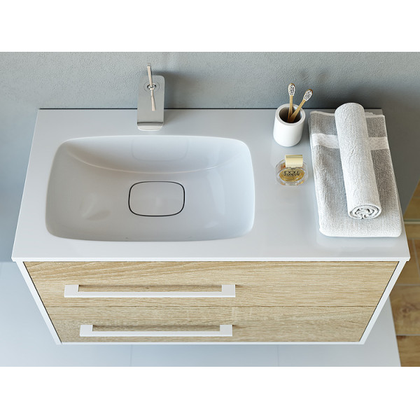 Тумба подвесная Aqwella Майами 90 450х918х540 с раковиной Malaga 90, цвет дуб сонома, чаша слева (Mai.01.09/L) Тумба подвесная Aqwella Майами 90 450х918х540 с раковиной Malaga 90, цвет дуб сонома, чаша слева (Mai.01.09/L)