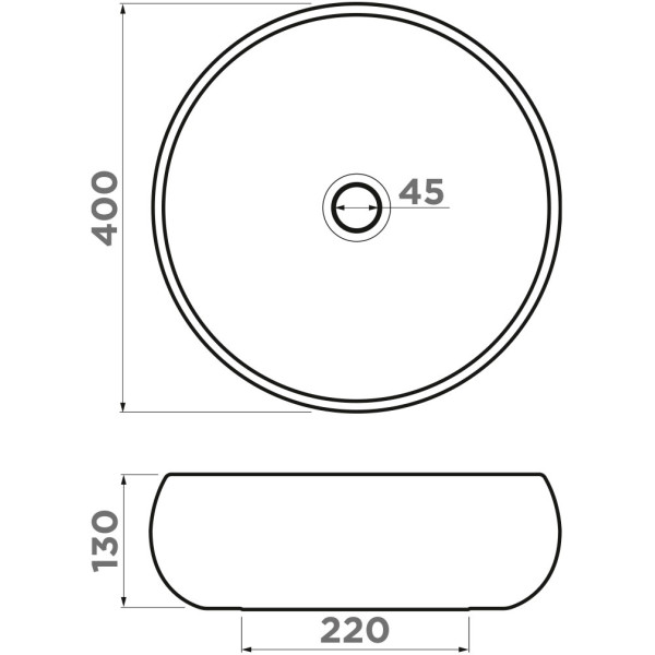 Раковина накладная Omoikiri Fumico NU 40x40x13 орех (4972079)