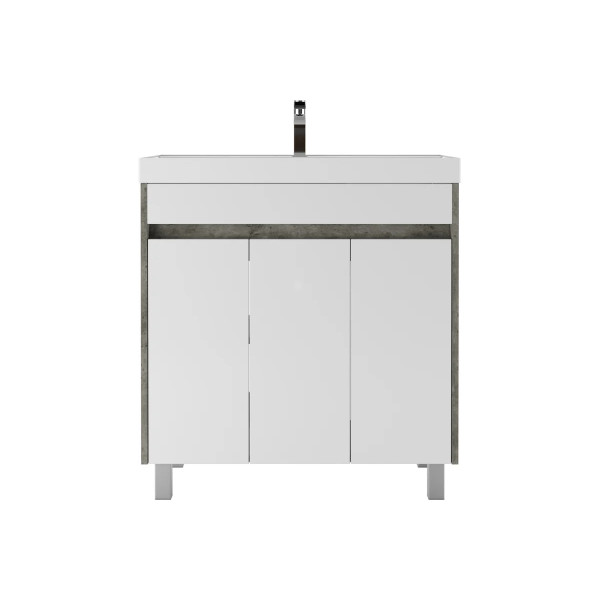 Тумба напольная Classica 80 Karlo без ящика и корзиной для белья Бетон Домино (DK5311T)