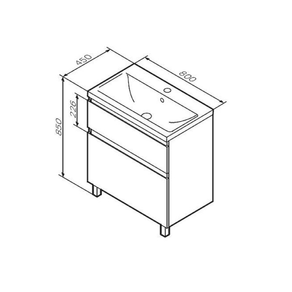 Тумба напольная AM.PM X-Joy 80 (M85AFSX0802WG) Тумба напольная AM.PM X-Joy 80 (M85AFSX0802WG)