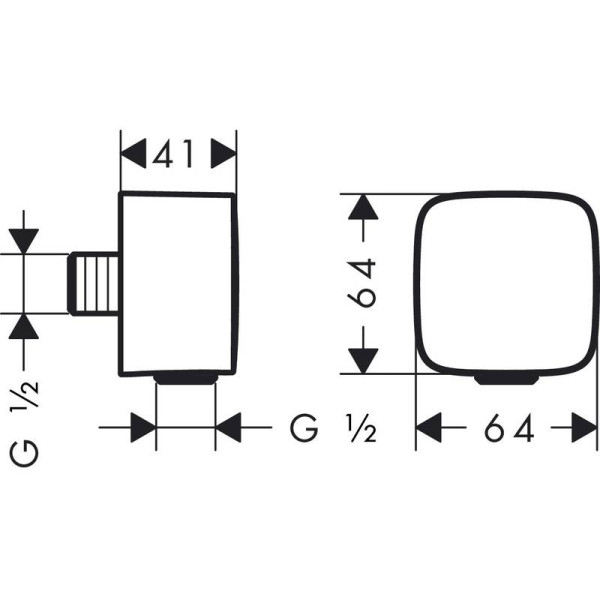 Держатель для шланга Hansgrohe PuraVida хром (26457000) Держатель для шланга Hansgrohe PuraVida хром (26457000)