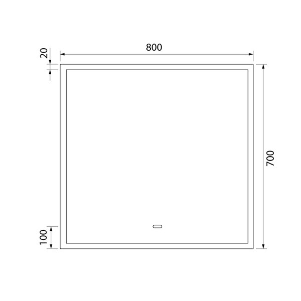 Зеркало с подсветкой Iddis Slide 80x70(SLI8000i98)