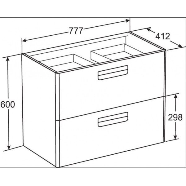 Тумба подвесная Roca The Gap Original 777x412x602 белый (Z.RU93.0.287.7) Тумба подвесная Roca The Gap Original 777x412x602 белый (Z.RU93.0.287.7)