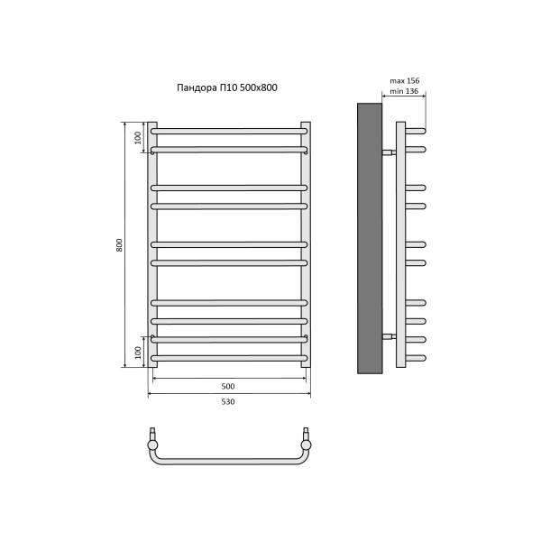 Полотенцесушитель водяной Aquatek Пандора 50х80 П10 хром (AQ RRС1080CH) Полотенцесушитель водяной Aquatek Пандора 50х80 П10 хром (AQ RRС1080CH)