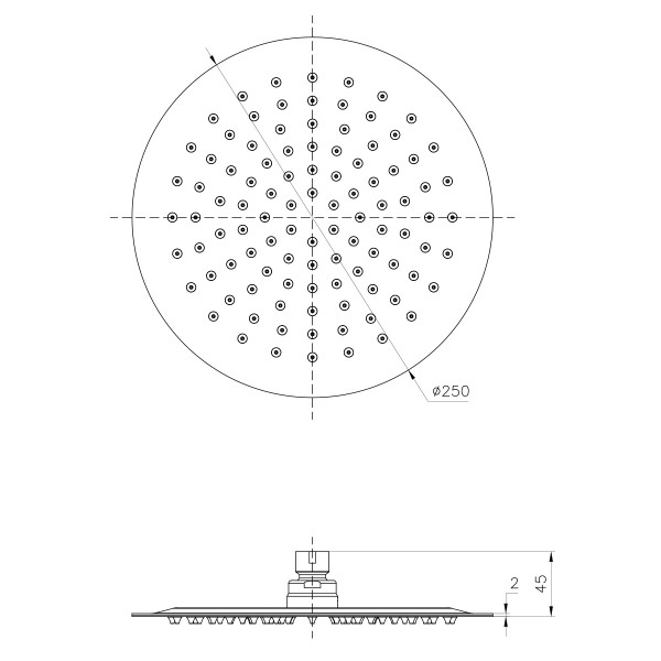 Лейка Lemark для верхнего душа 1-функциональная (LM9481S)