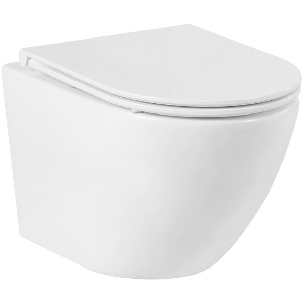 Унитаз подвесной BelBagno Sfera-R безободковый (BB046CHR/BB870SC) Унитаз подвесной BelBagno Sfera-R безободковый (BB046CHR/BB870SC)