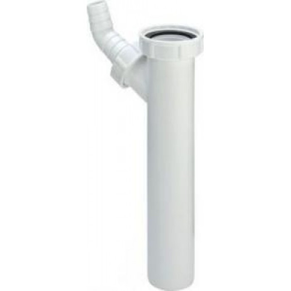 Патрубок для мойки 1'1/2x40x200 мм пластик, с уплотнением и штуцером 45' м Viega (117153)