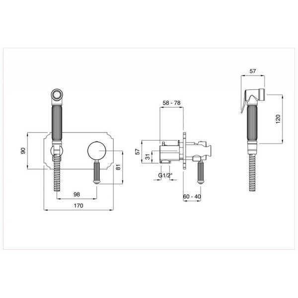 Смеситель для душа Cezares Olimp золото (OLIMP-DIF-03/24-L) Смеситель для душа Cezares Olimp золото (OLIMP-DIF-03/24-L)