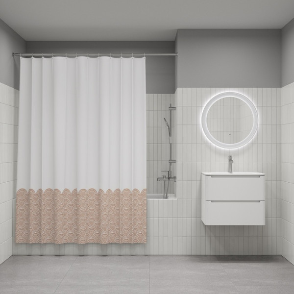 Шторка для ванн текстильная Iddis Base 180x200 коричневая (BW03P18i11) Шторка для ванн текстильная Iddis Base 180x200 коричневая (BW03P18i11)