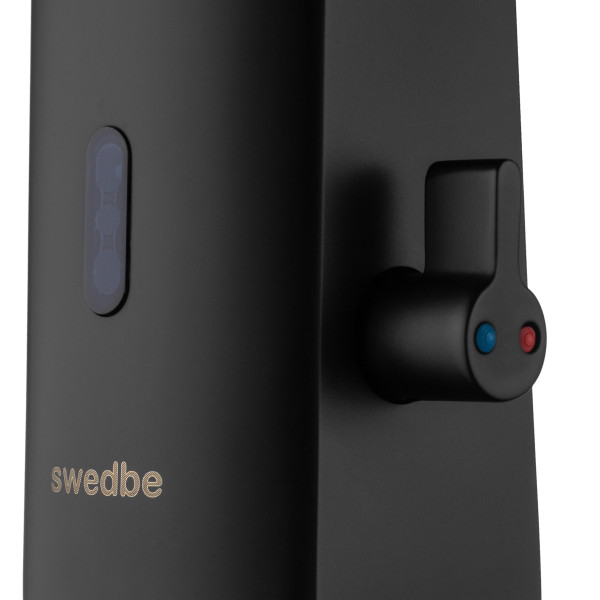 Смеситель для раковины Swedbe Europe 6020B сенсор с ручной регулировкой темп. воды черный (6020B) Смеситель для раковины Swedbe Europe 6020B сенсор с ручной регулировкой темп. воды черный (6020B)