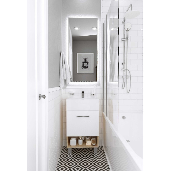 Тумба напольная 1Marka July 500*300*850 с раковиной, дуб сонома (У85933) Тумба напольная 1Marka July 500*300*850 с раковиной, дуб сонома (У85933)