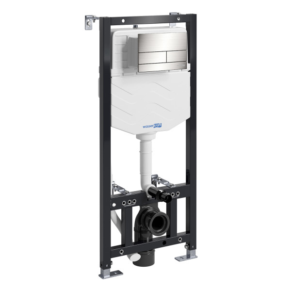 Инсталляция для унитаза WasserKRAFT Aller с клавишей смыва никель (10TLT.010.ME.BN04)