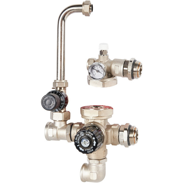 Модуль подмешивающий с термостатическим клапаном и байпасом (без насоса) Stout (SDG-0120-002000) Модуль подмешивающий с термостатическим клапаном и байпасом (без насоса) Stout (SDG-0120-002000)