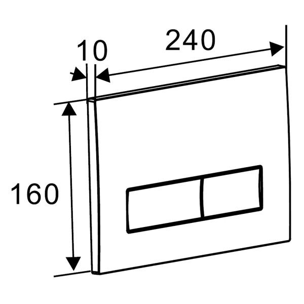 Клавиша смывная Azario хром (AZ-015.02)