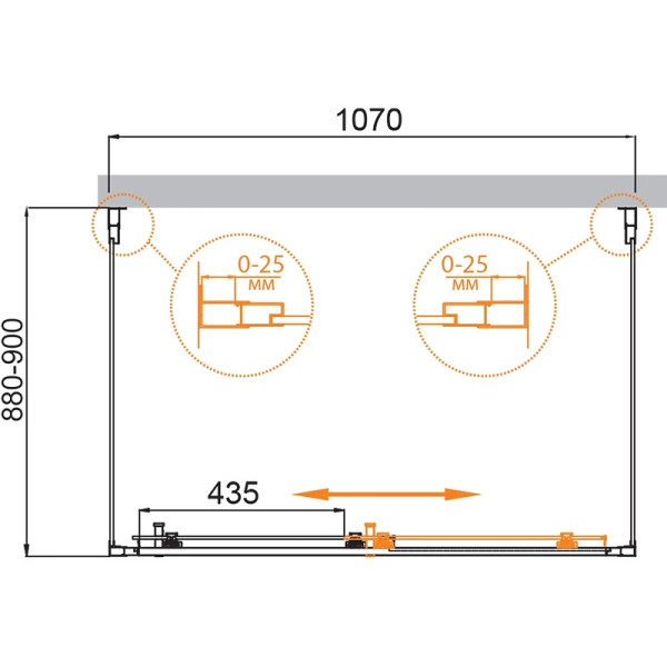 Душевой уголок Cezares Molveno 110x90x195 стекло матовое, профиль хром (MOLVENO-AH-12-110/90-P-Cr)