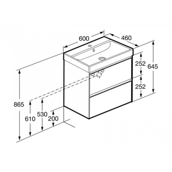Тумба подвесная Roca Ona Olive 585x450x565 оливковый матовый (Z.RU93.0.785.9) Тумба подвесная Roca Ona Olive 585x450x565 оливковый матовый (Z.RU93.0.785.9)