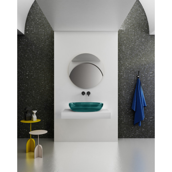 Раковина накладная Abber Kristall 600x400 бирюзовый (AT2801Aquamarin) Раковина накладная Abber Kristall 600x400 бирюзовый (AT2801Aquamarin)