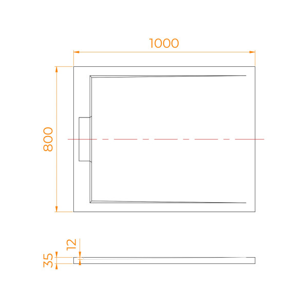 Душевой поддон RGW STL-108MB 80x100x3,5 черный (52212810-14)
