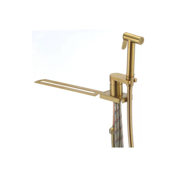 Смеситель на унитаз с гигиеническим душем Dlin Золотой (D182204-J)