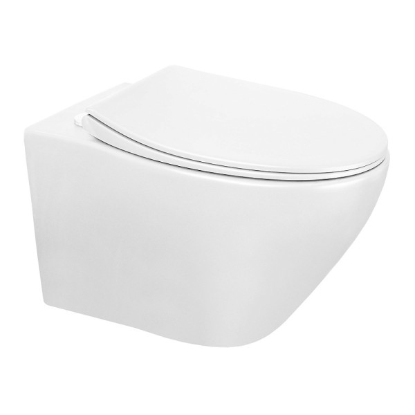 Унитаз подвесной Keras безободковый с сиденьем микролифт 520x370x360 (AZ-99046W) Унитаз подвесной Keras безободковый с сиденьем микролифт 520x370x360 (AZ-99046W)