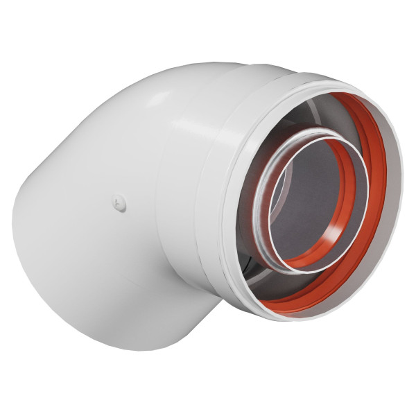 Отвод промежуточный раструбный Okseler угол 45° D60/100 (oks00111)