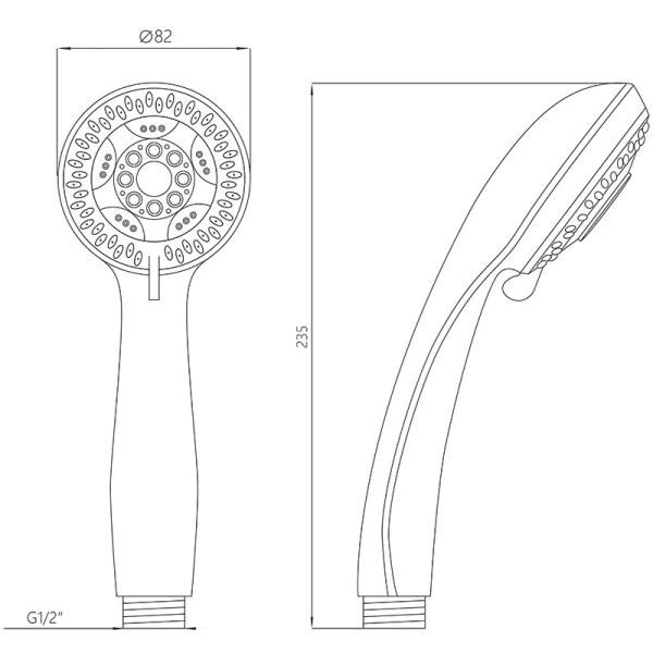 Душевая лейка Melodia 3 функции d80 хром/серый/голубой (MKP20582) Душевая лейка Melodia 3 функции d80 хром/серый/голубой (MKP20582)