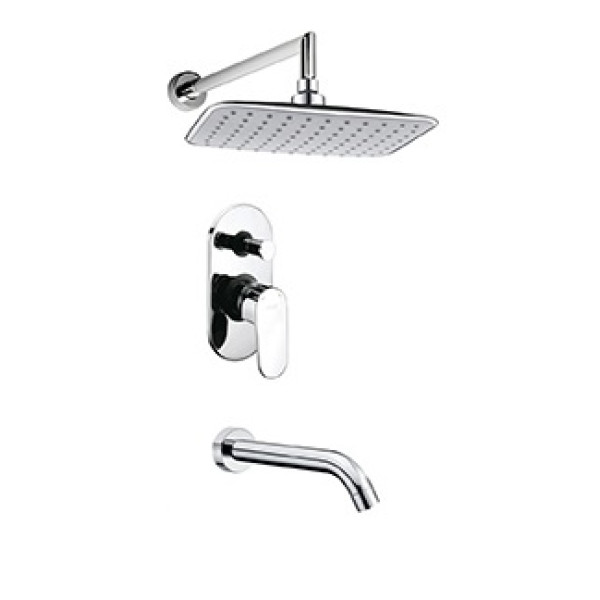 Встраиваемый комплект для ванны WasserKRAFT А13031 с изливом и верхней душевой насадкой