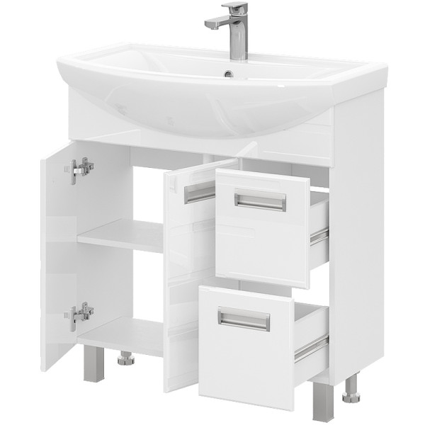 Тумба напольная Volna Joli 776x800 белая (tnJOLI80.2D.2Y-01) Тумба напольная Volna Joli 776x800 белая (tnJOLI80.2D.2Y-01)