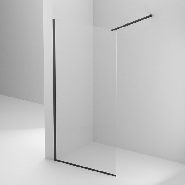Душевая перегородка BelBagno Kraft 100x195 стекло прозрачное, профиль черный (KRAFT-L-1-10-C-NERO) Душевая перегородка BelBagno Kraft 100x195 стекло прозрачное, профиль черный (KRAFT-L-1-10-C-NERO)