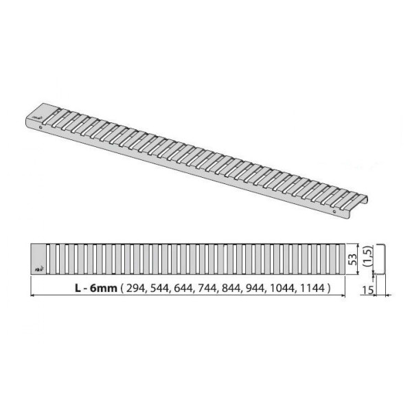 Решетка для водоотводящего желоба AlcaPlast PURE-850M матовая (PURE-850M)