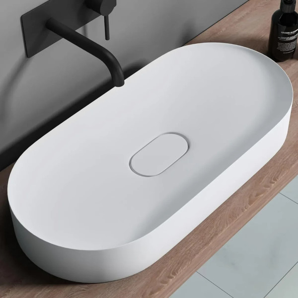 Раковина накладная конгломерат REA Iris white mat 70x35,5x10,5 белая матовая (REA-U4305) Раковина накладная конгломерат REA Iris white mat 70x35,5x10,5 белая матовая (REA-U4305)