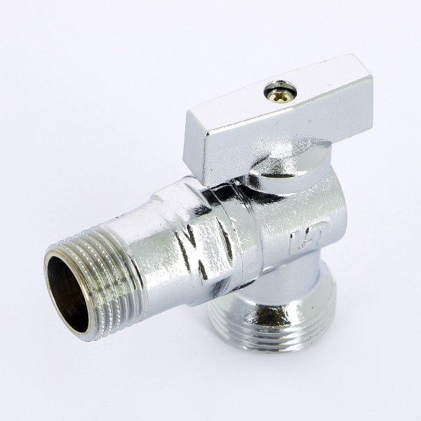 Кран угловой 1/2"х3/4" НН шаровый Uni-Fitt (хром. латунь, рукоятка алюминий) 181C2301 Кран угловой 1/2"х3/4" НН шаровый Uni-Fitt (хром. латунь, рукоятка алюминий) 181C2301