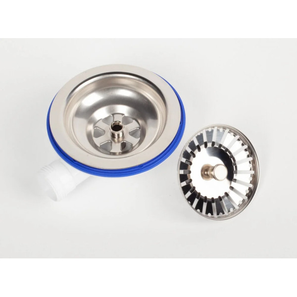 Сифон для мойки Iddis Kitchen Line хром/белый (S21UPS0i84)