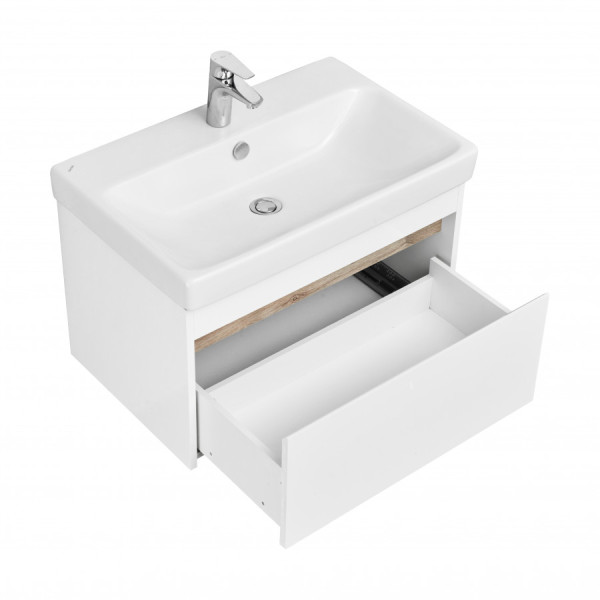 Тумба подвесная Aquaton Марти 682x427x400 белый, дуб эндгрейн (1.A267.5.01M.Y01.0)