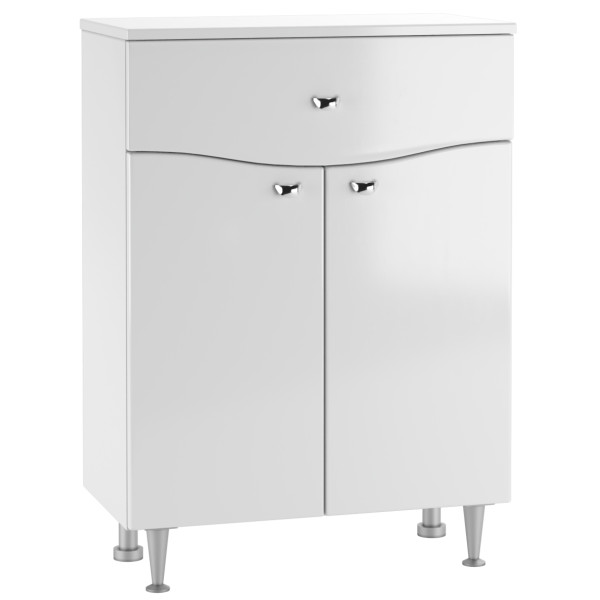 Комод 60 Волна с верхним ящиком В1 Айсберг Домино (DA1004K)