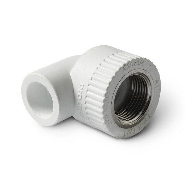 Угольник переходной PP-R 20*3/4"В "Pro Aqua" (латунь, белый) (PA26010P) Угольник переходной PP-R 20*3/4"В "Pro Aqua" (латунь, белый) (PA26010P)