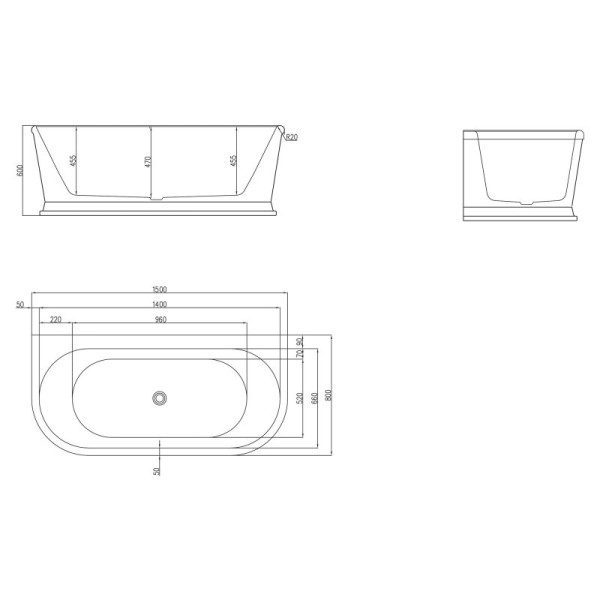 Ванна акриловая BelBagno 150x80 белая (BB408-150-80)