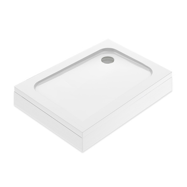 Поддон акриловый Melodia Cube 120х80х15 низкий, прямоугольный, белый, слив 90 мм (MTYCB12080)