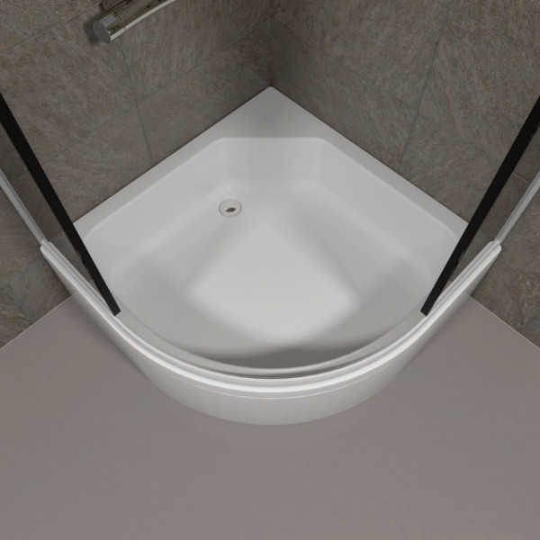 Душевое ограждение Triton Грэй 90x90 стекло тонированное, профиль белый (DK375)