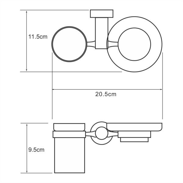 Держатель стакана и мыльницы WasserKraft Donau хром (K-9426)