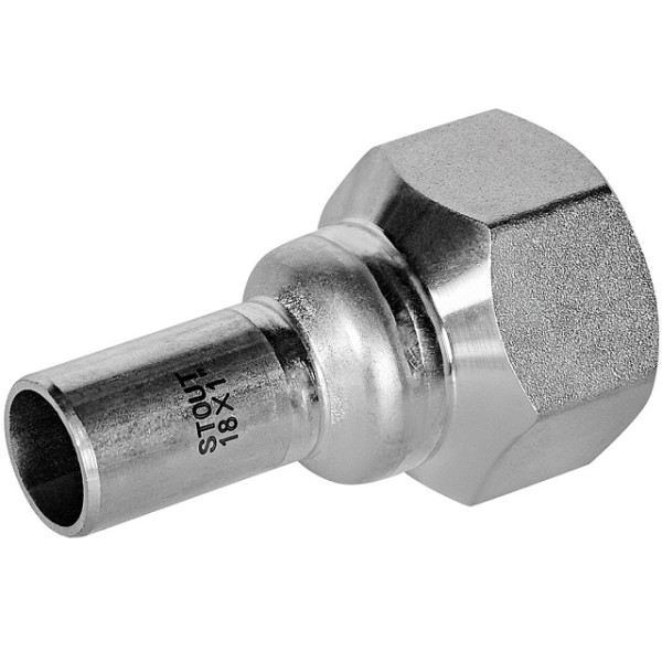 Вставка резьбовая 18х1"В Stout SSS-2023 НПр-ВР (нерж.ст., пресс) SSS-2023-000181 Вставка резьбовая 18х1"В Stout SSS-2023 НПр-ВР (нерж.ст., пресс) SSS-2023-000181
